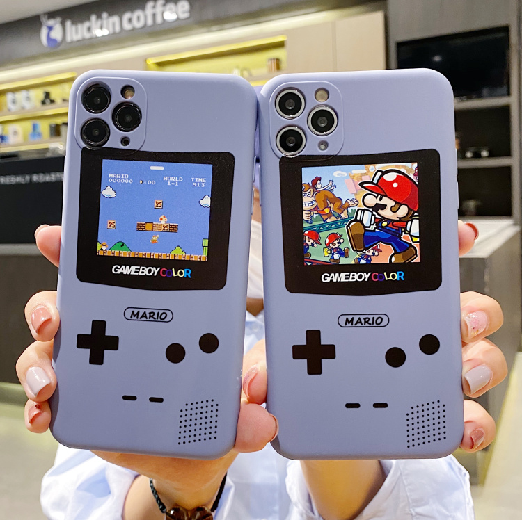 Ốp Lưng Silicon Màu Bảo Vệ CAMERA Super Mario