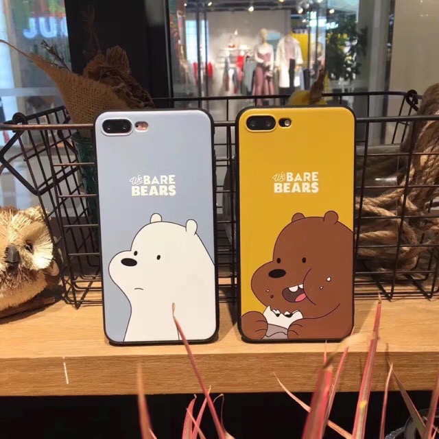 [ IPHONE ] Ốp Lưng Silicon Bare Bears