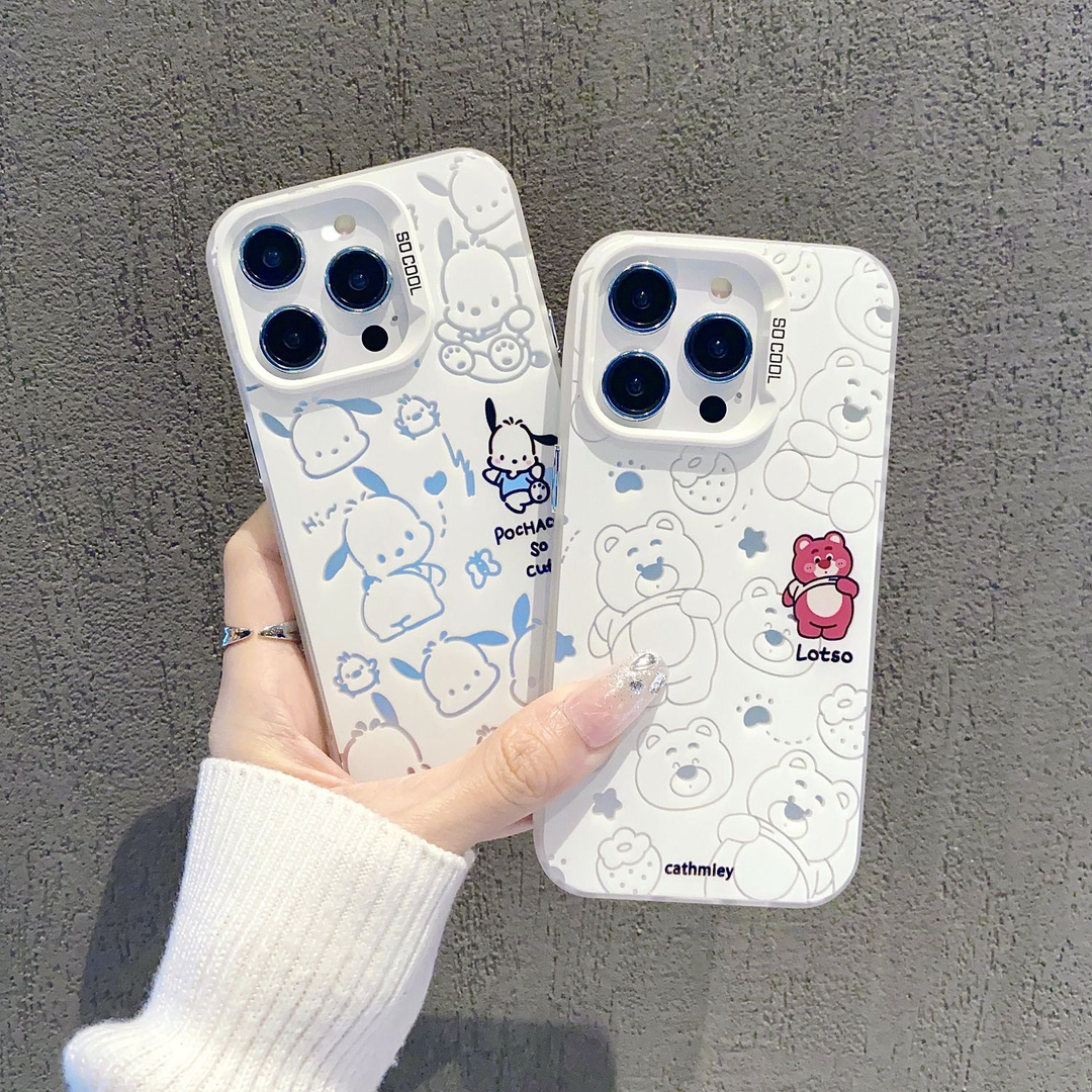 Ốp Lưng IMD Đổi Màu Laser Dog & Bear