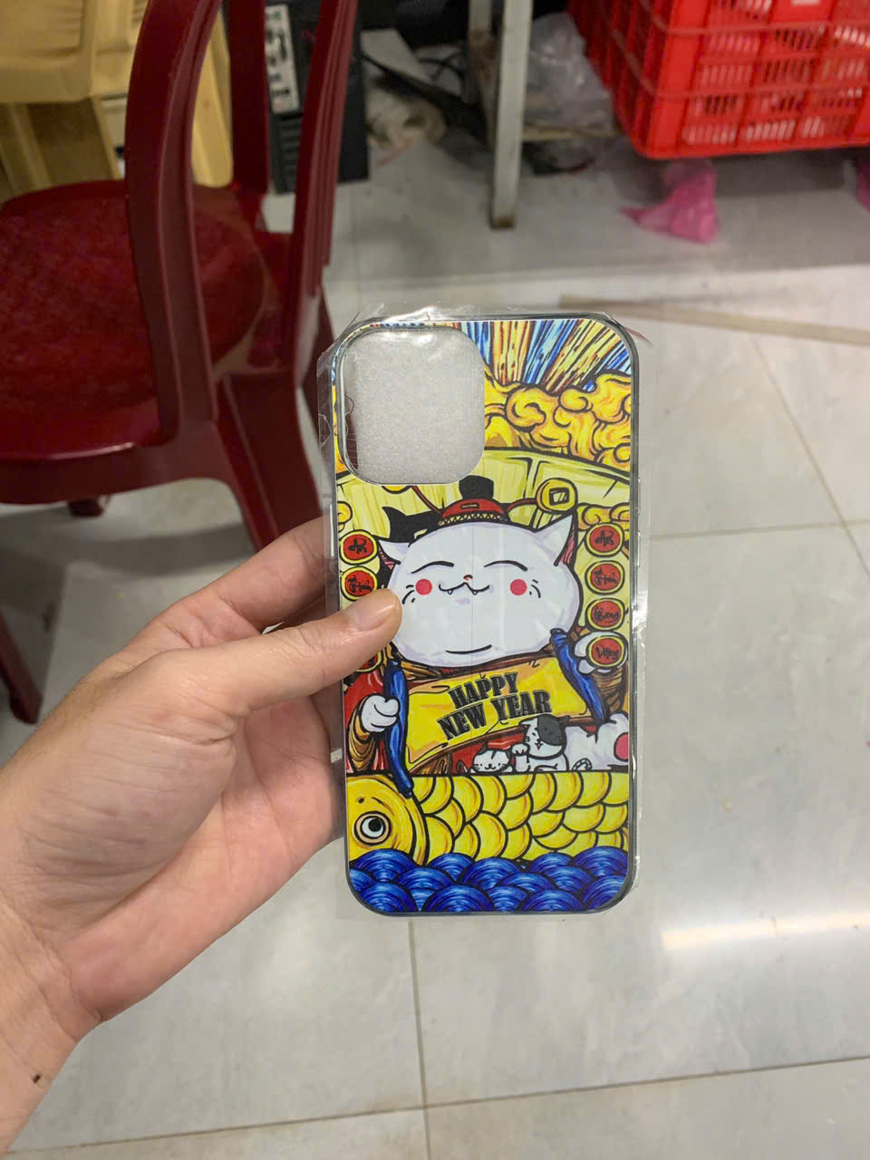 Ốp Lưng IMD Chống Sốc - Mèo Thần Tài