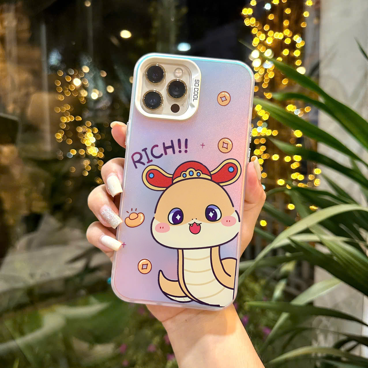 Ốp Lưng IMD Đổi Màu Laser - Rắn Thần Tài