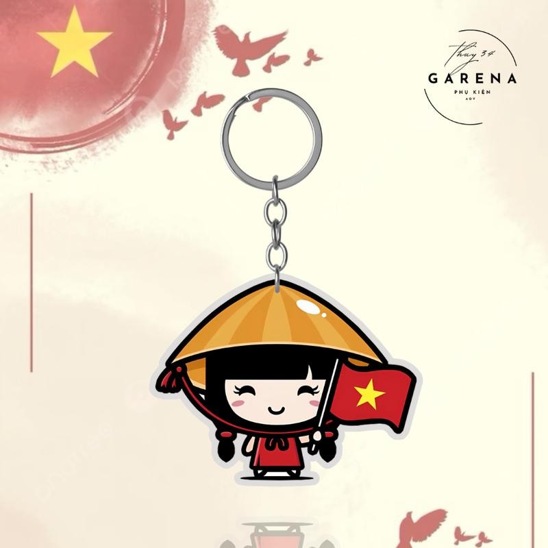 Móc Khoá 2 Mặt Biểu Tượng Việt Nam