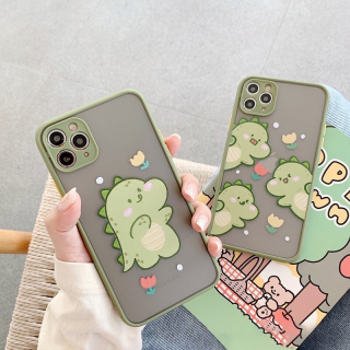 Ốp Lưng Nhám Chống Sock, Va Đập Bảo Vệ Camera Dino Cute