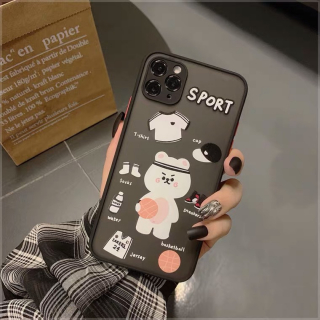 Ốp Lưng Nhám Chống Sock, Va Đập Bảo Vệ Camera Bear Sport