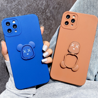 Ốp Lưng Basic Camera Nổi - Mẫu Mặt Kaws ( Kèm Iring )