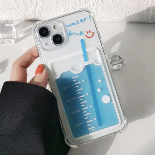 Ốp Ví Trong Suốt Chống Sốc Có Ngăn Đựng Ảnh, Thẻ - Water! Drink