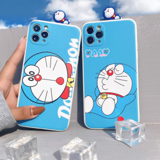 Ốp Lưng Silicon Màu Bảo Vệ Camera Doraemon ( Kèm Hình Thú )