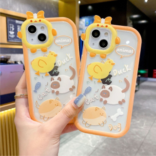 Ốp Lưng Nơ Trong Suốt - Duck And Cat