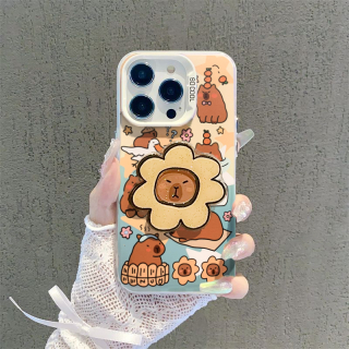 [ KÈM POPSOCKET ] Ốp Lưng IMD Đổi Màu Laser - Mẫu Flower Bear