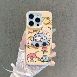 [ KÈM POPSOCKET ] Ốp Lưng IMD Đổi Màu Laser - Mẫu Puppy