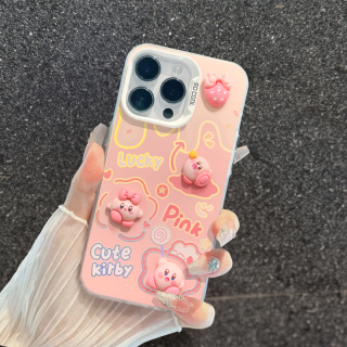 Ốp Lưng IMD Đổi Màu Laser - Mẫu Thú Nổi  Cute Kirby