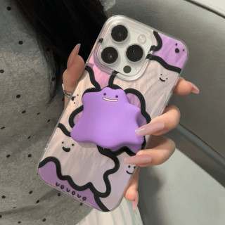 [ KÈM POPSOCKET ] Ốp Lưng Lông Vũ Phản Quang - Mẫu Ghost