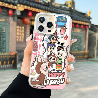 Ốp Lưng IMD Đổi Màu Laser - Mẫu Happy Labubu