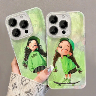 Ốp Lưng Lông Vũ Phản Quang - Baby Girl