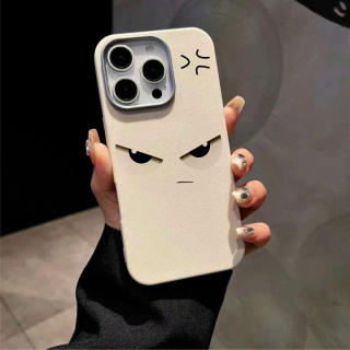 Ốp Vân Da Viền Camera Bạc - Eyes