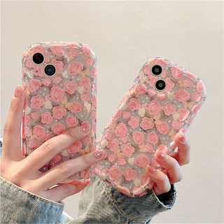 Ốp Lưng Viền Hoa Nổi Chống Sốc - Rose