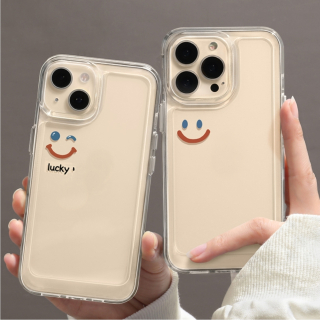 Ốp Lưng Silicon Trong Suốt Space Bảo Vệ Camera Face Smille