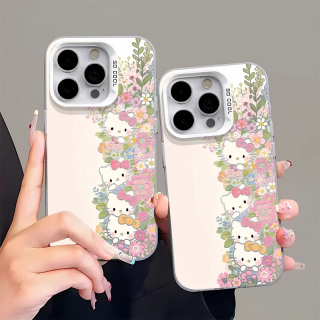 Ốp Lưng IMD Đổi Màu Laser - Flower & Kitty